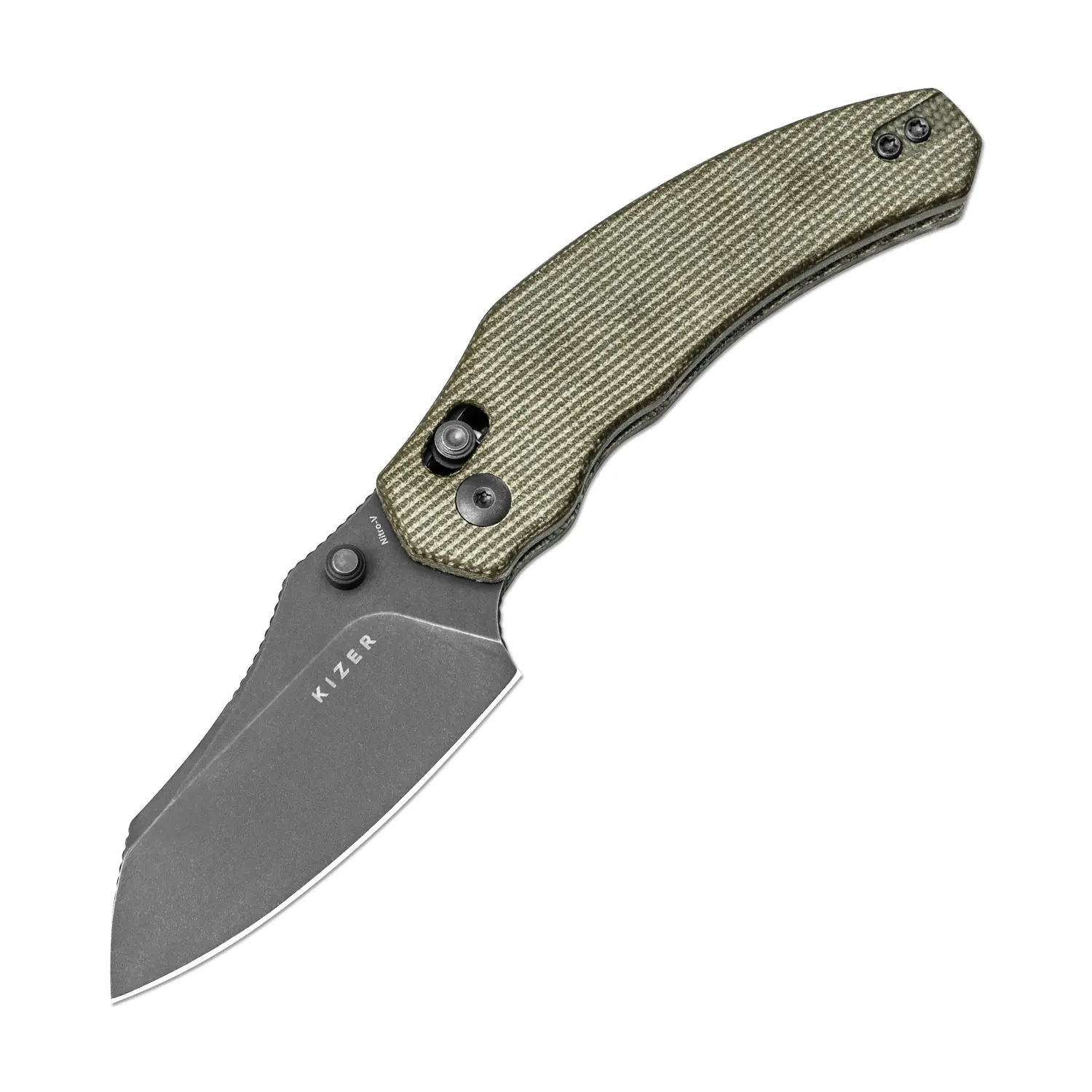 Kizer Bulldog Nitro-V Micarta Green V3672A3 Outdoor Camping Tool Kizer Bulldog Nitro-V Micarta Green V3672A3 Outdoor Camping Tool