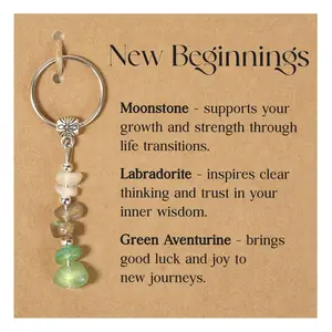 Casual Crystal Keychain - Good Luck Charm for Fresh Starts, Graduate Farewell, Mini Gifts, Bag Charm | Meaningful Gift for Coworkers