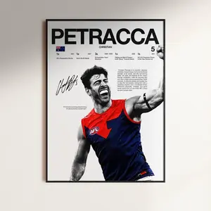 Christian Petracca Poster, AFL Wall Print, Gold Coast Football Poster, Aussie Rules  Australian Football Decor, AFL Gift