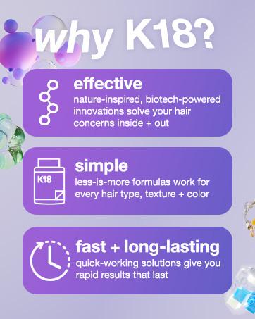 K18 Leave-In Molecular Repair Hair Mask, Patented, Lasting Repair For Dry, Frizzy, Damaged Hair, Reverse Damage In 4 Minutes From Bleach, Color, Chemical Services + Heat