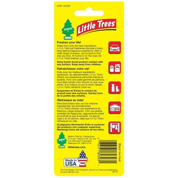 Little Trees Air Freshener Black Ice 24 Individual Packs for Car Truck Home Office Use Woody Aroma Eco Friendly Made in USA