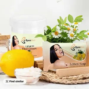 Byenblan incomparable set lemon citrus glow face and soap cream exfoliate gently 4oz face ream 7oz soap