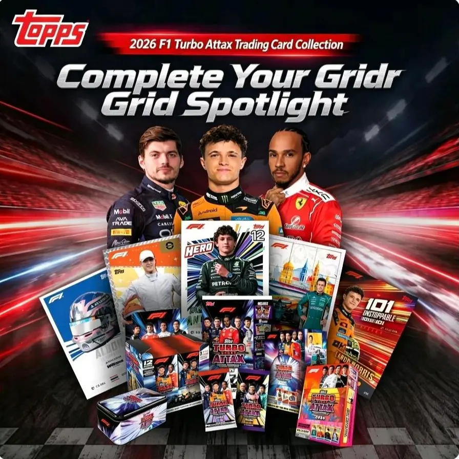 Official 2026 Topps Turbo Attax F1 Trading Card Collection - Starter Pack / Classic Big Tin / Super Tin Box | Formula 1 Collectible Cards