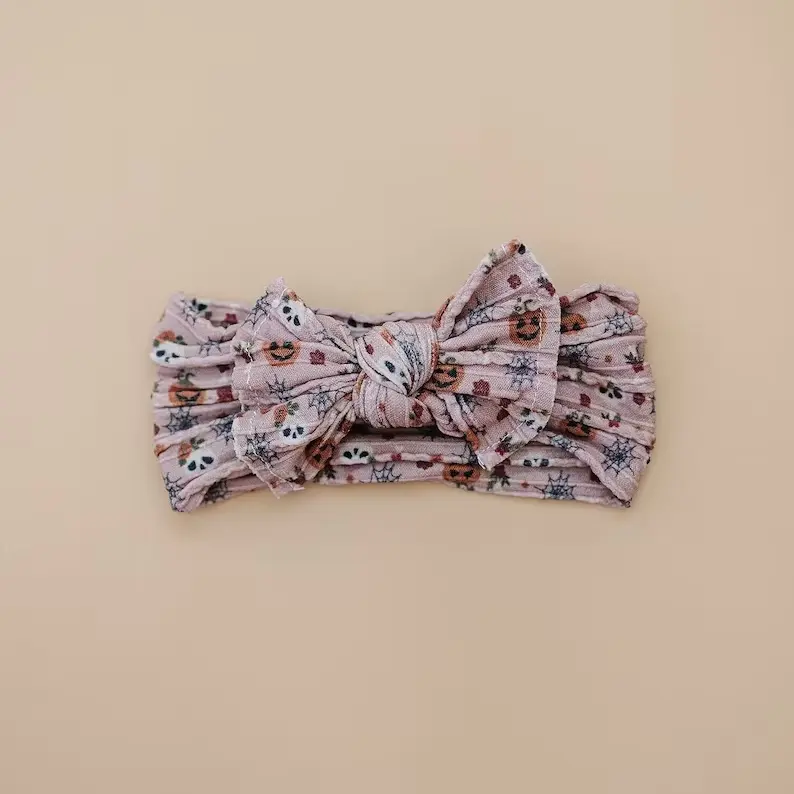 Floral Halloween Cable Knit Nylon Headband Nylon Nylon