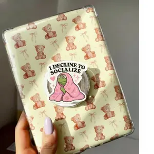 Funny Anti-Social Frog Magsafe Phone Grip - Magnetic Pop Socket & Kickstand - Introvert Gift