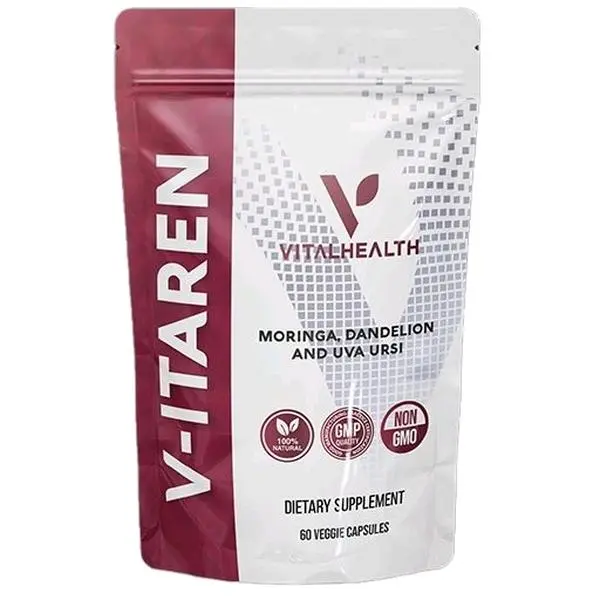V-ITAREN The Kidney Revitalizer 60 Veggie Capsules. Herbal Supplement Moringa Leaf Supplement
