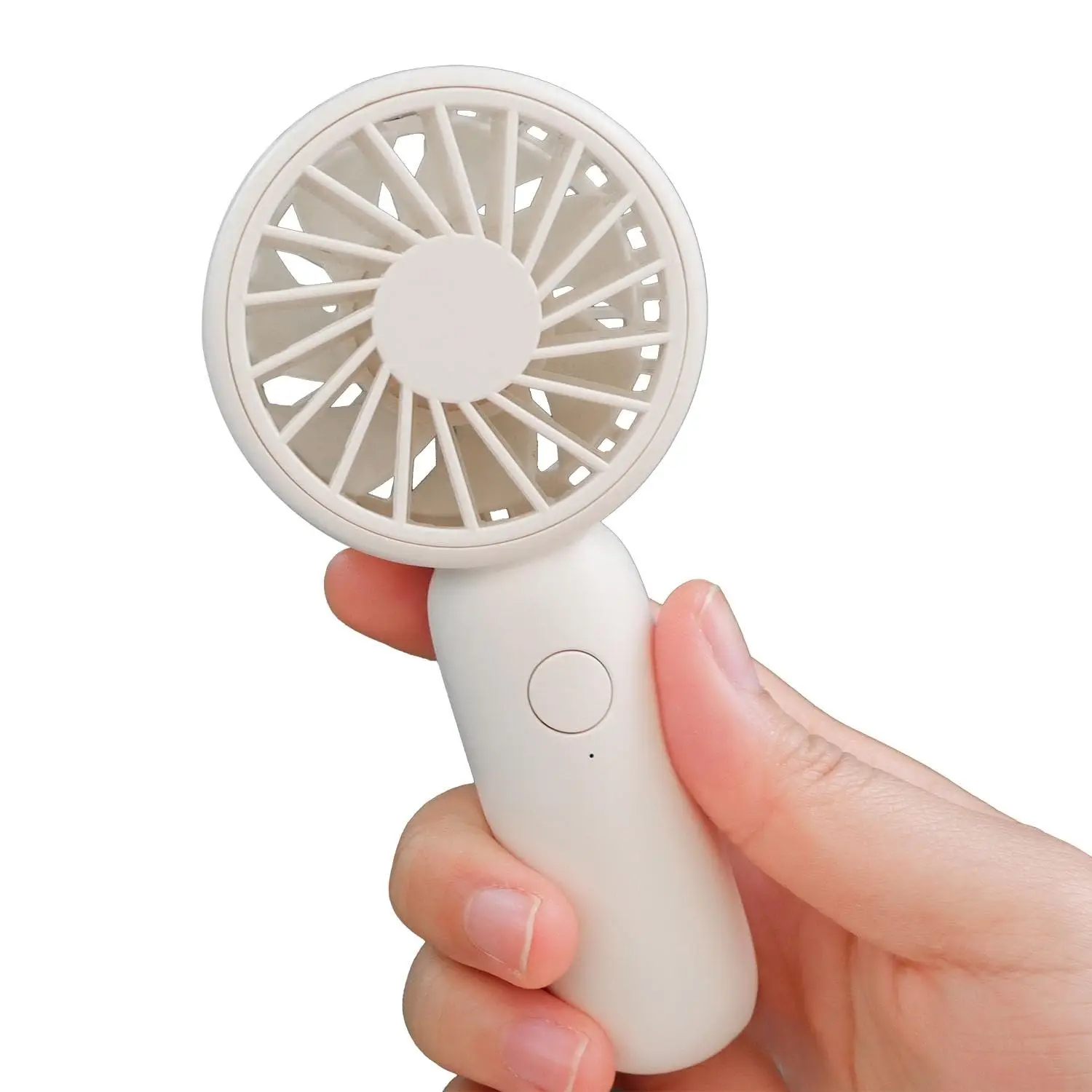Ormos Portable Mini Handheld Fan,mini fans,portable fan,Battery Powered, USB Rechargeable Fan for Home Office Bedroom and Outdoor (white)