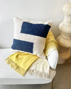 Casa Cubista Maze Pillow - Navy Blue