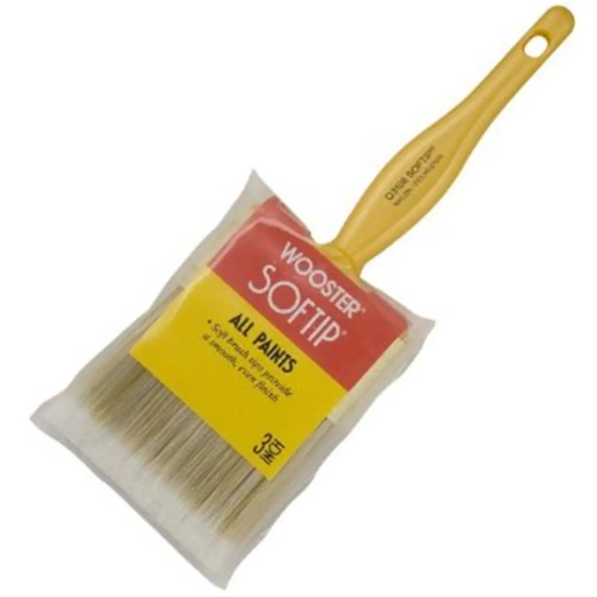212 MAIN Wooster Brush Q3108-3 3 in. Soft Tip Nylon & Polyester Chisel Trim Paint Brush, Ideal for Room Wall Painting