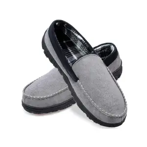 Men's casual slippers, comfortable with memory foam, soft fabric lining, non slip, casual style, suitable for autumn and winter wear, casual shoes