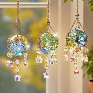 Crystal Star Decorative Wind Chime, Rainbow Maker, Dreamy Color Design, Bedroom Window Balcony Decor, Healing Gift for Best Friend