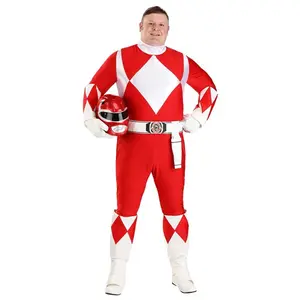 Plus Size Authentic Power Rangers Red Ranger Costume for Men