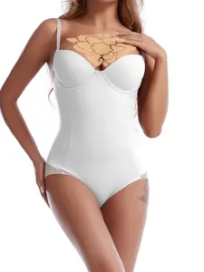 Women's Sweet Elegant Bodysuit, Underwear, Strapless Underwire Bra, Slimming Waist Trainer, Butt Lifter, All Seasons, Casual Style, Shapewear
