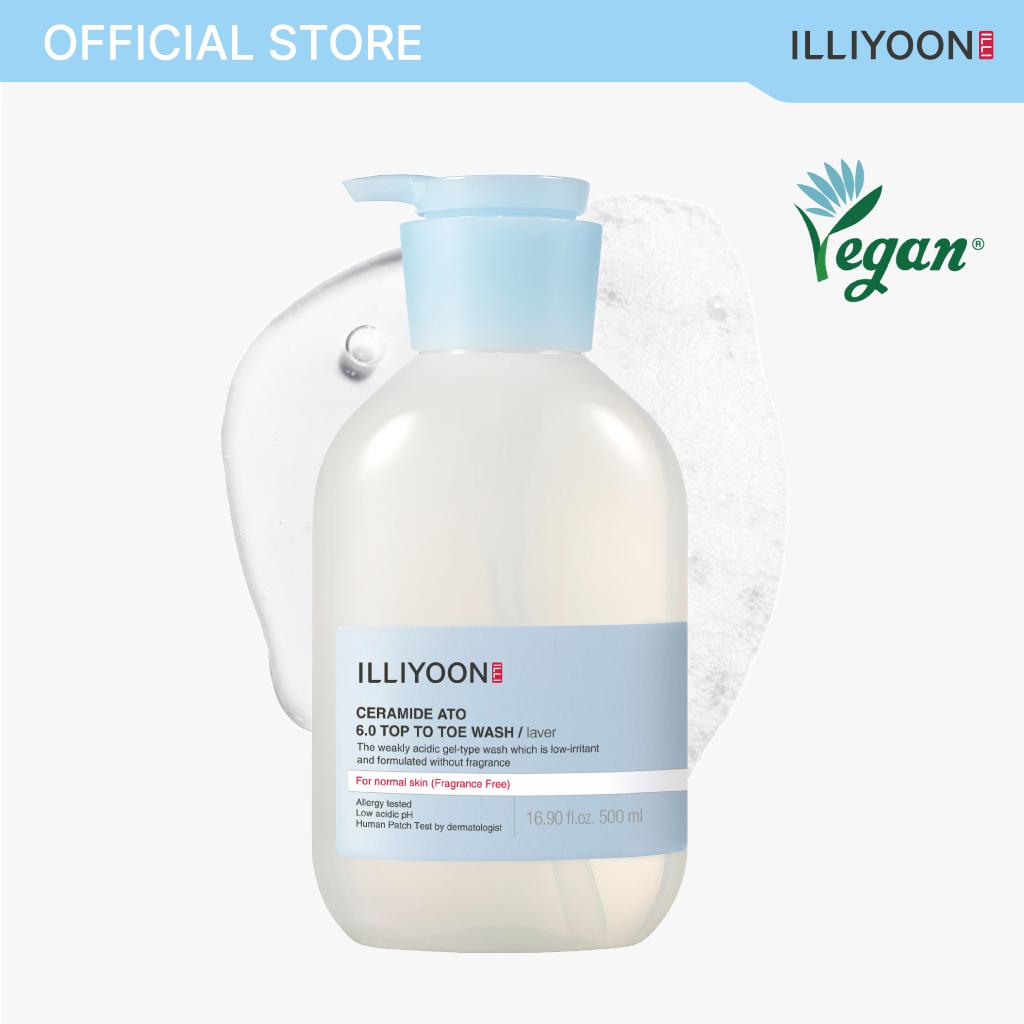 [ILLIYOON][New Drops] 3-In-1 Ceramide Ato 6.0 Top to Toe Wash(Shampoo+Face+Body) - Mild Cleanser for Baby body, 16.9 fl oz (500ml) summervibe