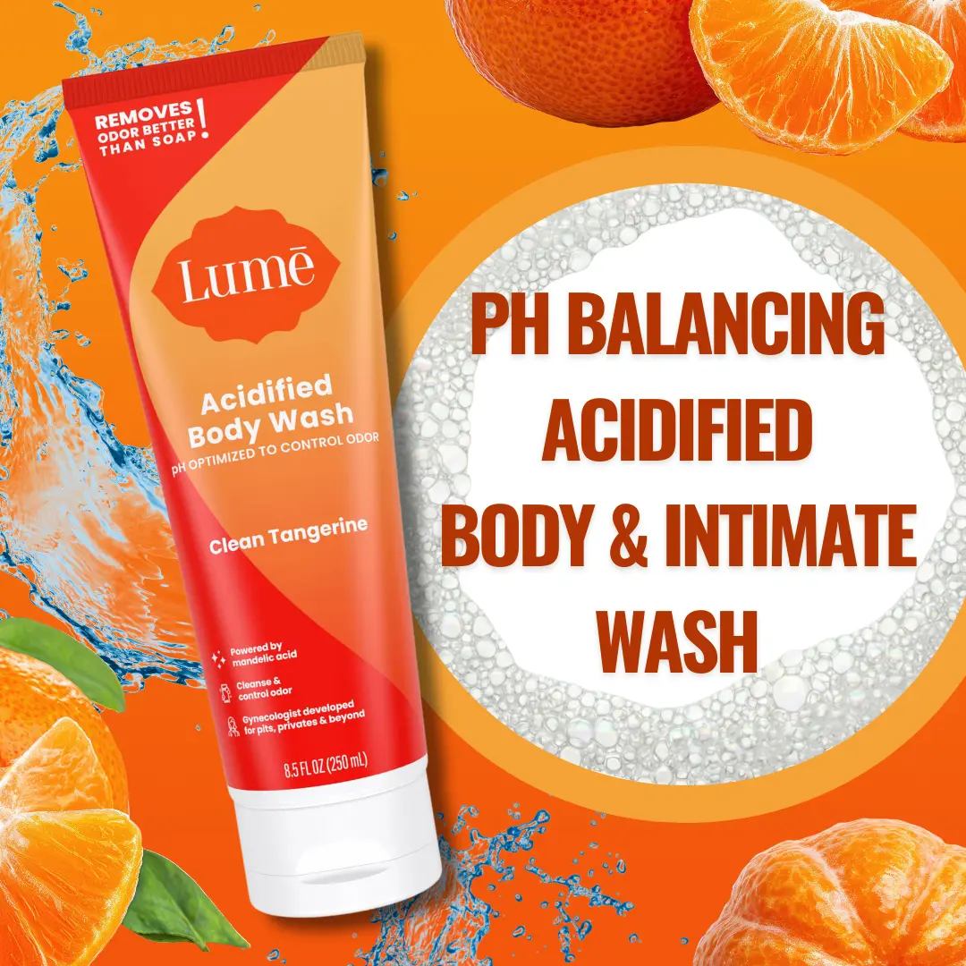 Lume Acidified Body and Intimate Wash - Removes Odor Better Than Soap - Ph Balancing body wash with Mandelic Acid Lume Acidified Body and Intimate Wash - Removes Odor Better Than Soap - Ph Balancing body wash with Mandelic Acid