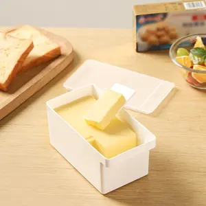 Compact Kitchen White Butter Dish - Lightweight Smooth Design for Easy Storage & Elegant Appeal Cheese Stylish