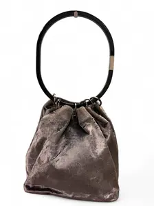 Pre-owned GUCCI Velvet Shoulder Bags Ring Shoulder Bag FW99 Runway Tom Ford Era Purse