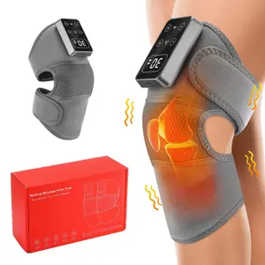 1PCS Knee Heating Vibration Massage Pad, 3D Vibration Therapy, 30-Minute Timer, Anti-Touch Lockscreen, Breathable Fabric, Left & Right Knees Universal