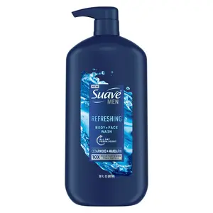 Suave Men Face & Body Wash, Refreshing, 30 Oz Unilever