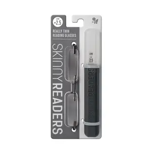 If USA  Skinny Readers Glasses, Plus 2.5, Lightweight, Single Item