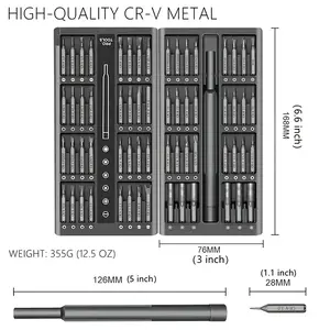 Magnetic Precision Screwdriver Kit (26-in-1 to 63-in-1) - Multi-Function Repair Tools for Mobile Phones, Electronics, Ideal Father's Day Gift for Dads