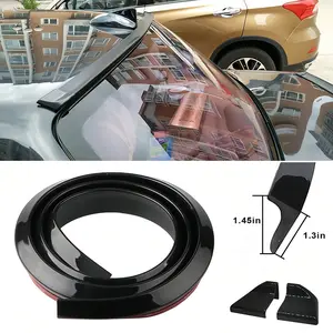 4.6FT Car Trunk Spoiler Roof Lip Kit Universal for Most Cars SUV Truck, 140cm 3D PU Carbon Fiber Pattern / Black Rear Trunk Lip or Roof Spoiler Sticker Bar, 55x1.3 inch Self-adhesive Punch-Free Installation, Automotive Exterior Decorative Accessories