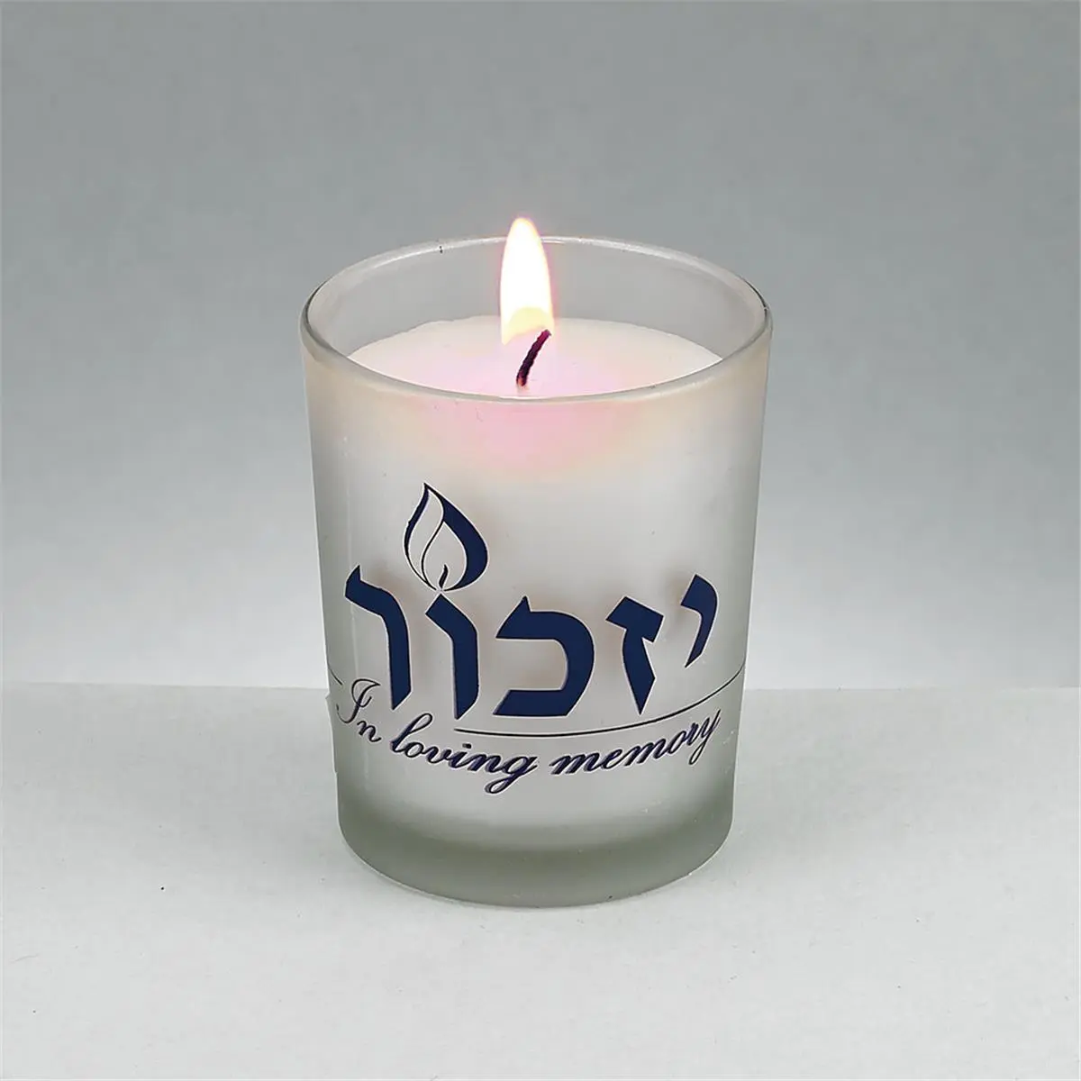 Rite Lite Home Decor 2.5 in. Frosted Glass 1-Day Yizkor Memorial Candle - Pack of 12
