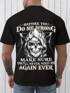 Vintage Grim Reaper Skull Graphic Tee | Retro Before You Do Wrong Aesthetic T-Shirt | Heavyweight 100% Cotton Edgy Slogan Top | Trendy Gothic Relaxed Fit Apparel | Bold Statement Streetwear | Urban Grunge Outfit | Plus Size Friendly