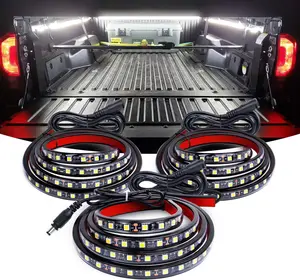 Nilight 3PCS 60 Inch Bed Light Strip 270 LED with On/Off Switch Blade Fuse Splitter Extension Cable for Cargo Pickup Truck SUV RV Boat
