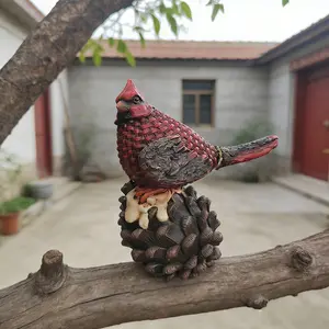 New Bird Garden Statue Outdoor Decor Ornament, Yard Lawn Tree Branch Small Resin Craft Figurine, Durable & Weather-Resistant