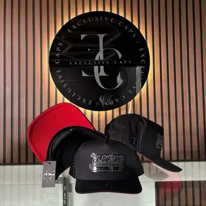 Exclusive El Dinero se Vuelve a Ganar SnapBack Hat- Black/Red visor