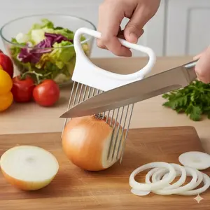 Versatile Vegetable Chopper: Essential Kitchen Tool for Slicing, Dicing & Shredding. Effortlessly Prep Onions, Tomatoes, Potatoes, Carrots. Safe and Durable Food Processor for Quick Meals. Ideal for Busy Families & Easy Cooking.