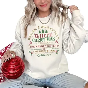 White Christmas Sweatshirt, Columbia Inn Pine Tree Vermont Christmas Sweatshirt, Christmas Movie Sweatshirt, A White Shirt