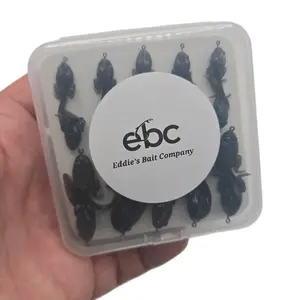 ebc- Tadpoles with hooks 1.1inch and 1.5 inch 20 piece kit fishing supply