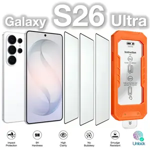 3-Pack Military-Grade Tempered Glass Screen Protector for Samsung Galaxy S26 Ultra/s25 Ultra/s24 Ultra/plus, Ultrasonic Fingerprint Removal, Protective, Protection, Accessories, Installation