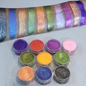 Colorful Glitter Eyeshadow Powder, Shimmering Bronzes & Diamond Glitter, Colorful Makeup for Festivals, Cosmetic for Women & Girls, Radiant