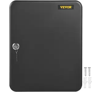 VEVOR Key Cabinet, Key Lock Cabinet Steel, Q235 Steel Key Storage, Wall Mounted Key Storage Box, Black Key Box Organizer for School, Office, Hotel, Bank (120 positions)