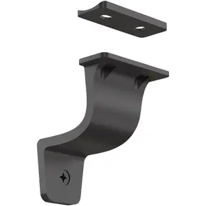 National & Spectrum Brands HHI 112209 3 in. Cooper Handrail Bracket, Matte Black - Case of 5