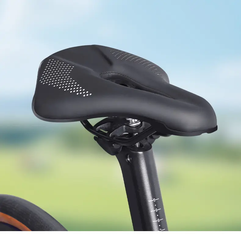 Ergonomic Bike Seat 1-Pack for Mountain & Road Bikes, Hollow Central Ventilation, Shock-Absorbing Wide Rear, Youth & Unisex Comfort Saddle with Standard Rail Compatibility
