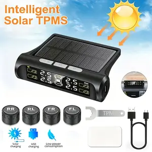 Tpms Tire Pressure Monitor System, 5 Alarm Types, Long Range, Suitable for Cars, Suvs, Mpvs, Pickups, and Orvs