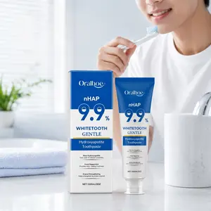 120g Hydroxyapatite Toothpaste, Nano Mineral Natural Peppermint Formula, Gentle Teeth Brightening Daily Oral Care