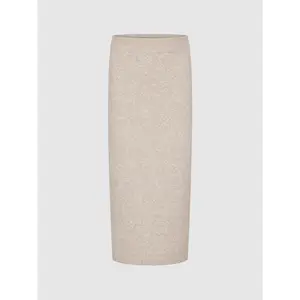 URBAN REVIVO 2026 Women's Minimalist Basic Skinny Knit Skirt - Fitted Stretch Fabric Bottom, Comfortable, Soft Silhouette, Multi-Size Everyday Casual Wear