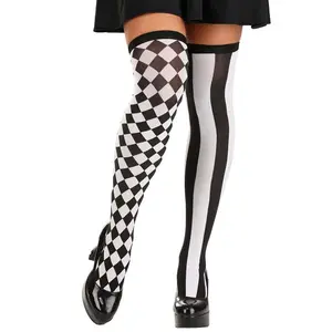 Women's Harlequin Thigh High Tights