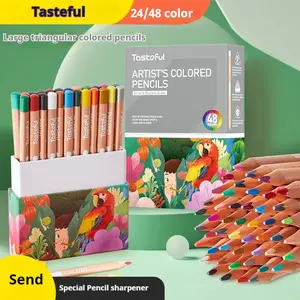 Large Triangle Thick Pencil Holder, Oil-Based Coloring Pencils, Essential for Artistic Coloring and Drawing, Perfect for Artists