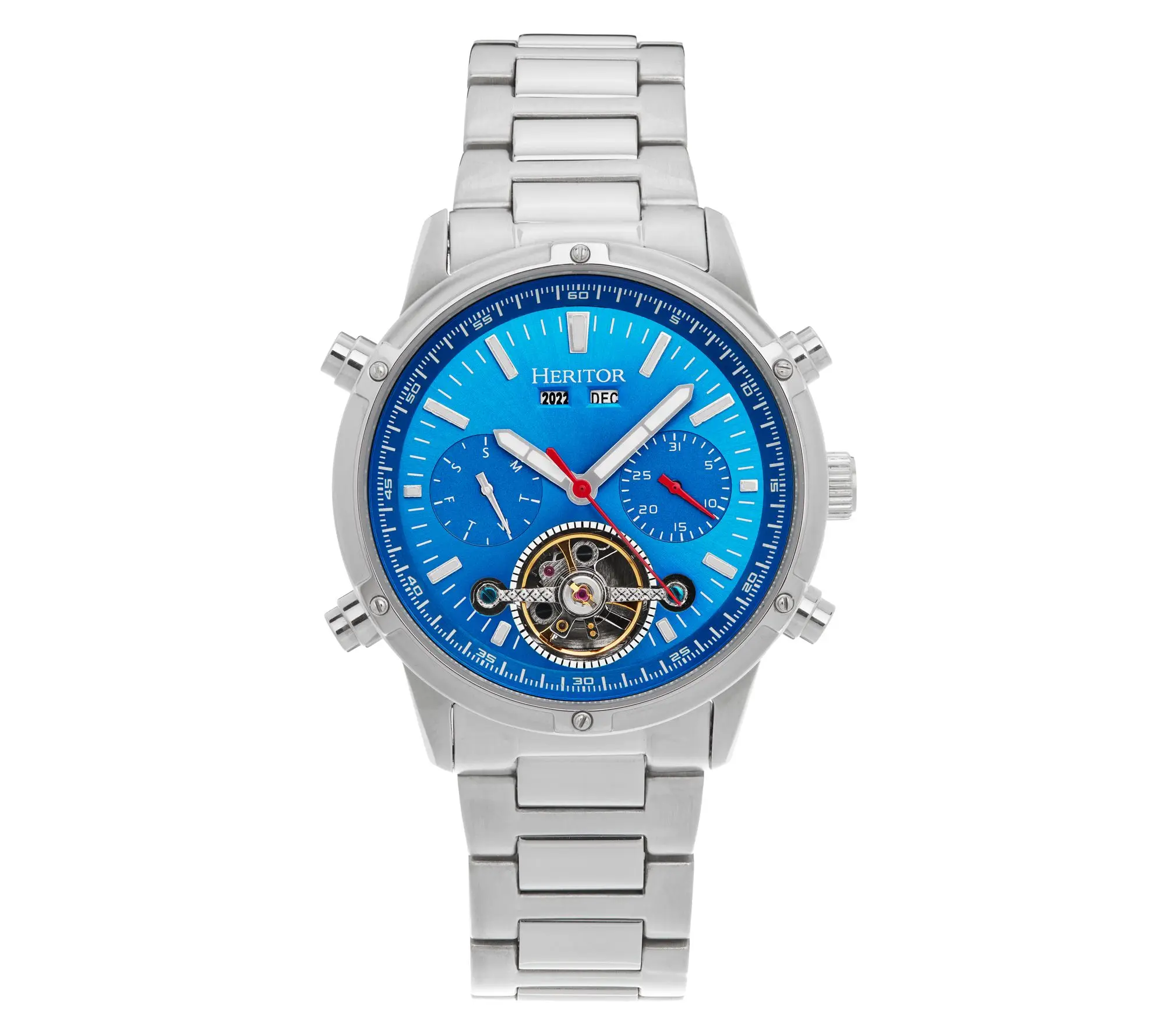 Heritor Automatic Men's Stainless Wilhelm Skeletal Watch
