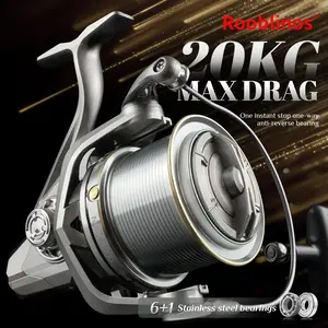 Professional Surfcasting Fishing Reel - Rooblinos NGK 200m+ Extreme Long Cast Spinning Reel for Saltwater & Inshore, 55LB Max Drag to Conquer Trophy Fish, Corrosion Resistant Build for Beach Fishing