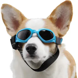 Adjustable UV Protection Dog Goggles with Waterproof Features (Blue)