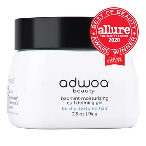 (Travel Size) Adwoa Beauty Baomint Moisturizing Curl Defining Gel for Dry Textured Hair 3.3 oz -Medium Hold, Reduces Frizz, Cruelty-Free, Vegan Haircare