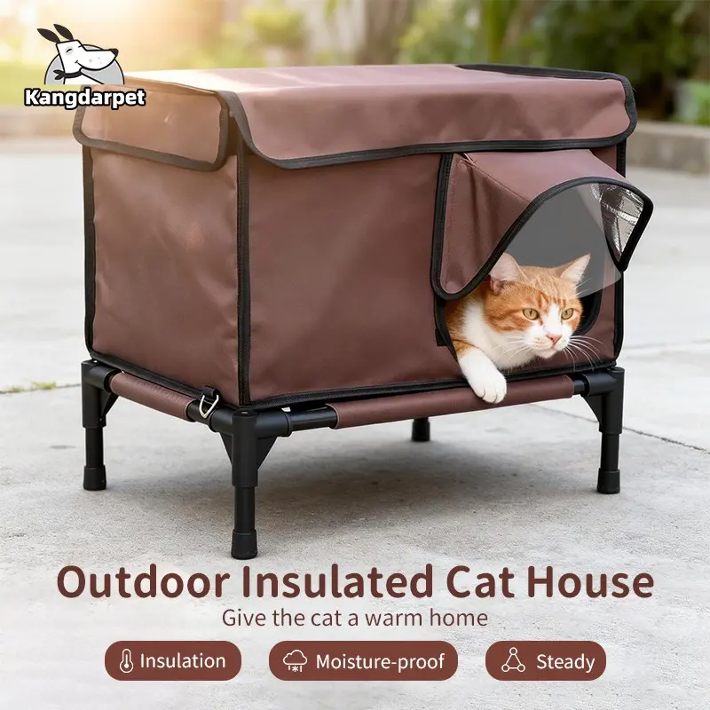 Waterproof + Insulated Double Win! Enclosed Outdoor Cat House Enclosure – Perfect for Strays, Kitten, Kitty & Pets 365 Days 🏠