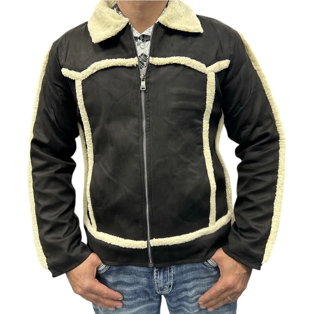 Chamarra con Sherpa Negra SSJ7002